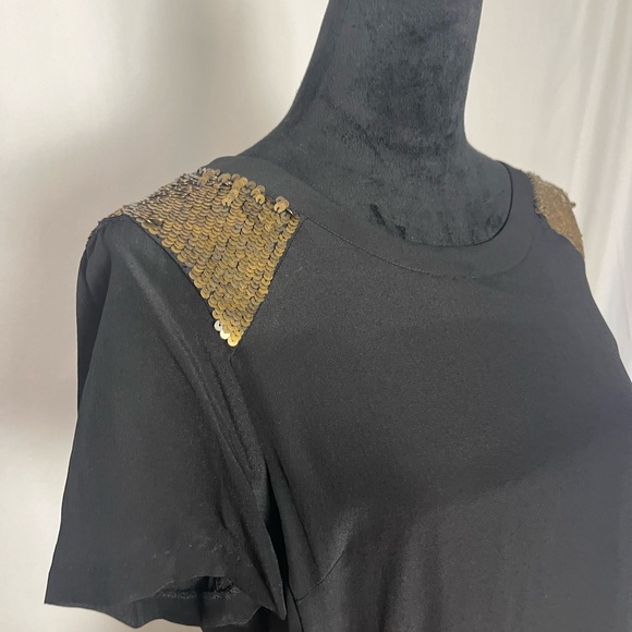 Madewell silk dress with sequins and a tie back size 6 - Picture 2 of 12